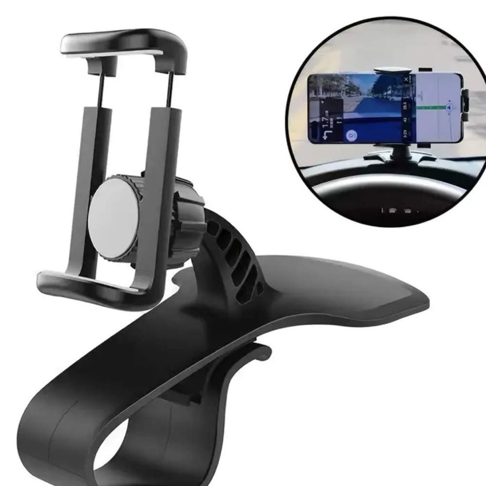 PHONE MOUNT| BLACK UNIVERSAL CAR DASHBOARD ROTATING PHONE MOUNT